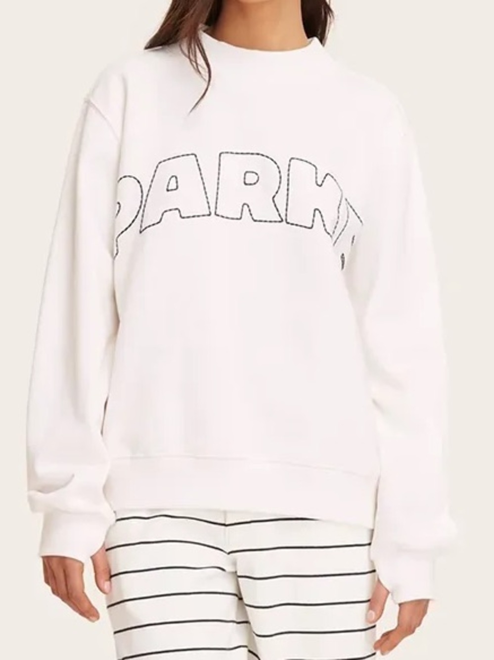 Parke X Target Mockneck Pullover Sweatshirt- Cream/ Size L/XL